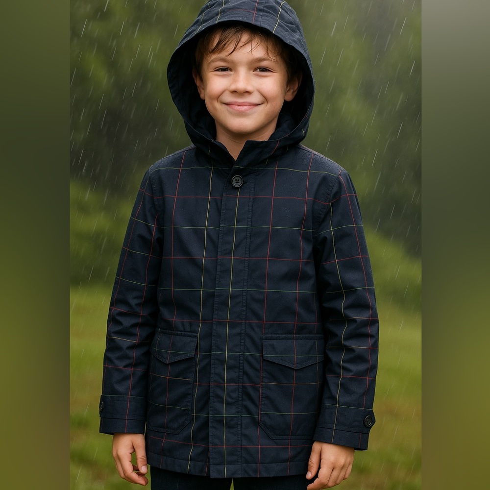 Polo by Ralph Lauren Navy Plaid Kids Jacket